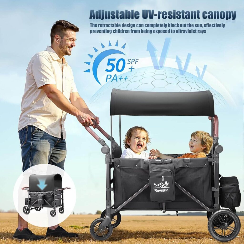 Rovique stroller wagon - Canopy Coverage