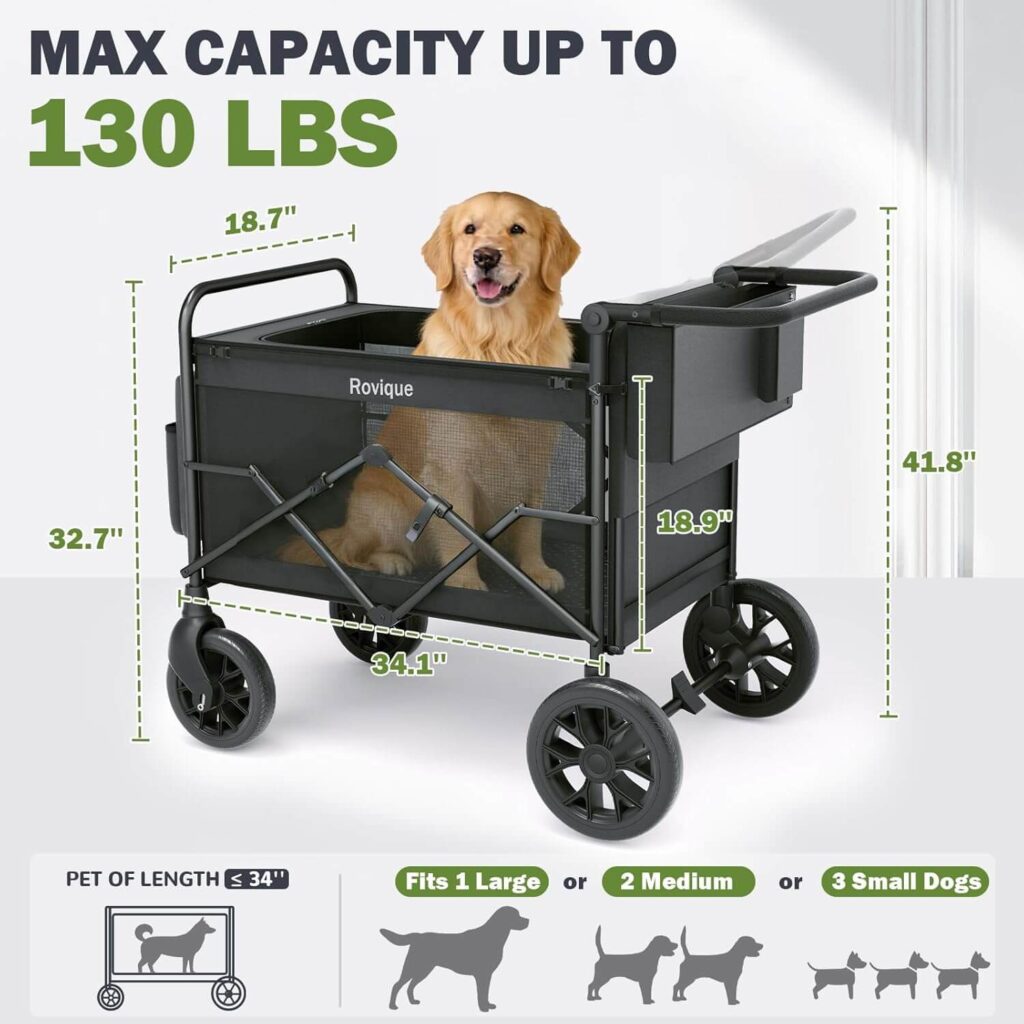 Rovique Dog Wagon / Pet Stroller (Large Dogs)